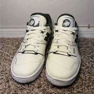 New Balance 550 - White and Green (Gently Used)
